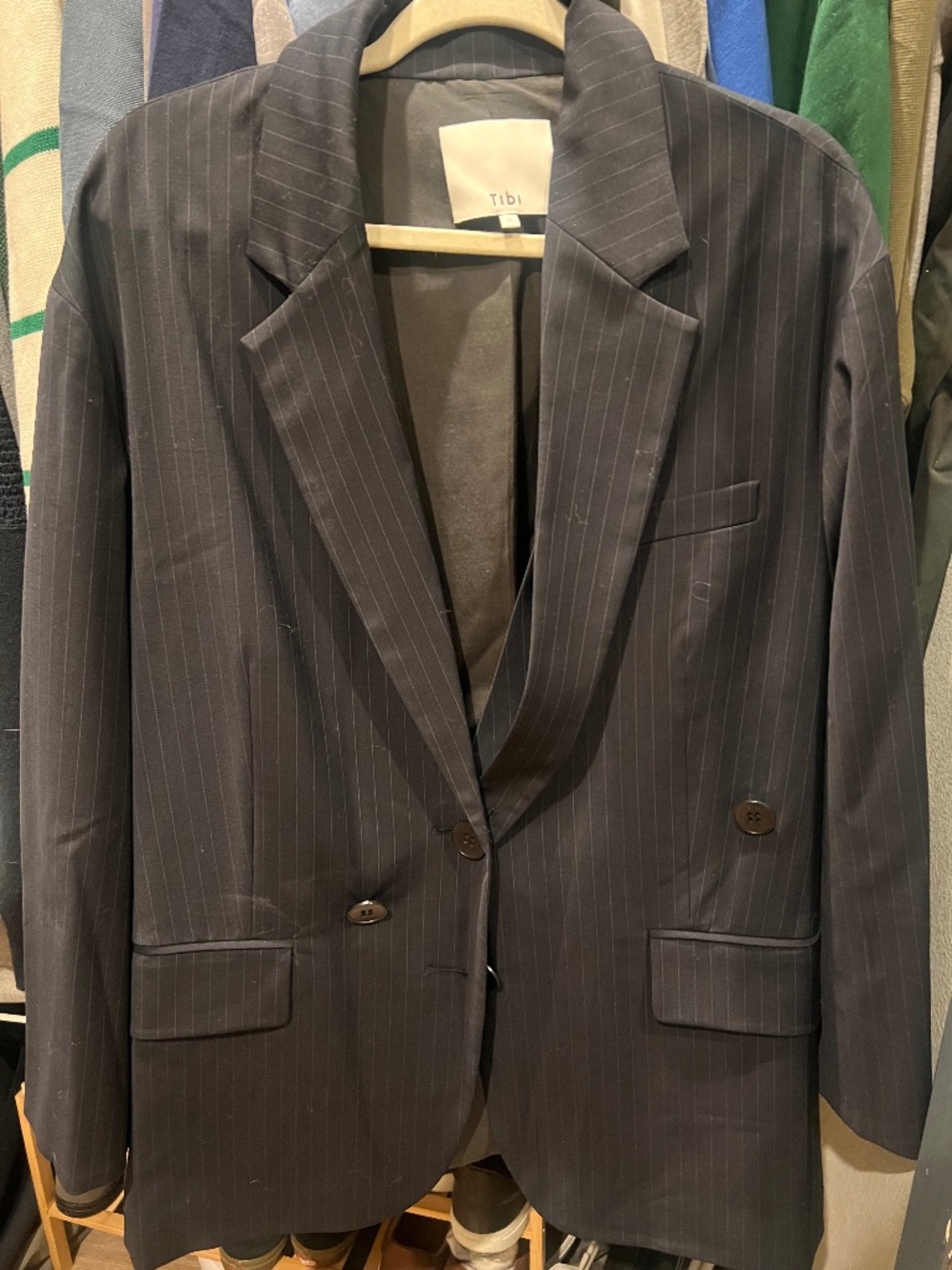 Tibi Liam deconstructed lapel blazer